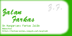 zalan farkas business card