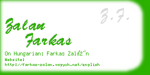 zalan farkas business card